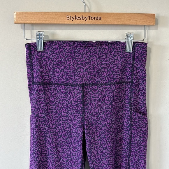 ATHLETA Ultimate Stash Pocket Textured Tight Legging Purple High Rise Sz S - Picture 5 of 14